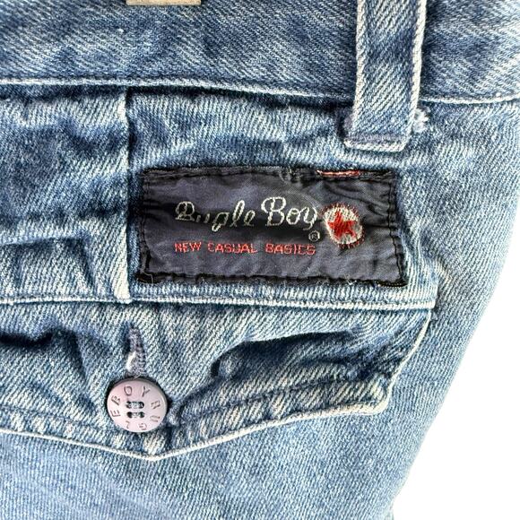 Bugle Boy VTG Men's 38x30 Medium Blue Wash Pleated Front Tapered Leg Jeans - Picture 10 of 12